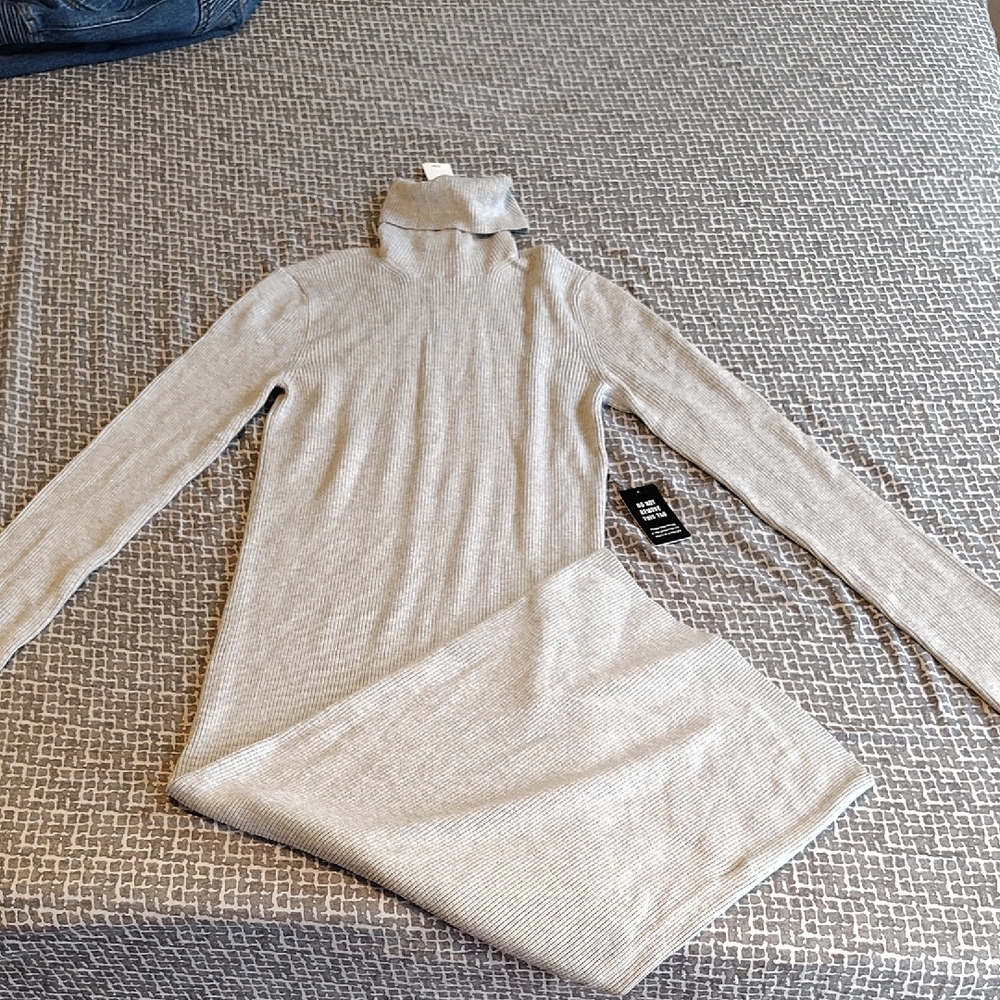 Express Gray Turtleneck Sweater Dress Size Small
